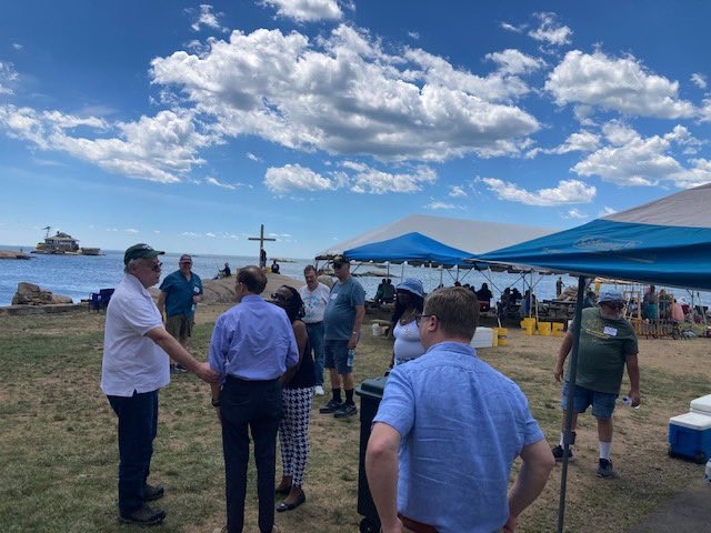 Blumenthal attended the annual Take a Vet Fishing lunch in Branford which supports Connecticut veterans receiving clinical care for physical and mental health issues.